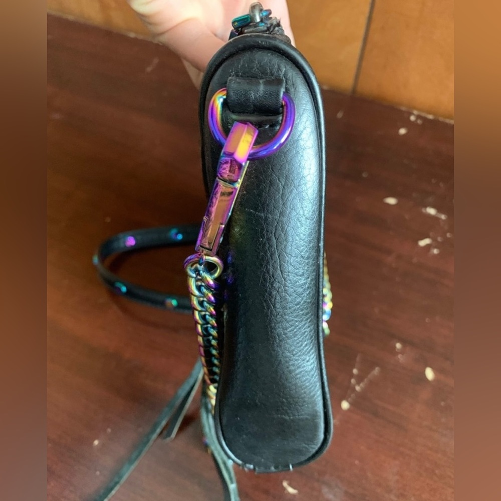 Rebecca Minkoff Mini MAC Oil Slick Iridescent Crossbody Shoulder Bag Purse - Picture 11 of 16